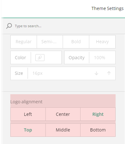 Advanced survey header settings: Logo alignment